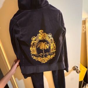 Juicy Couture Dark Blue Hoodie set with Gold Detail